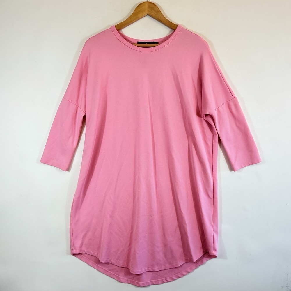 Pomander Place Tunic Top Womens XS Small Pink 3/4 Sleeve Barbiecore Coquette
